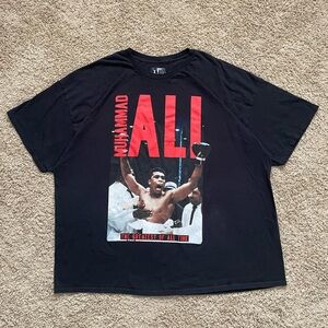 Muhammad Ali Boxing Mens Graphic T-Shirt Black Tee Size 4XL